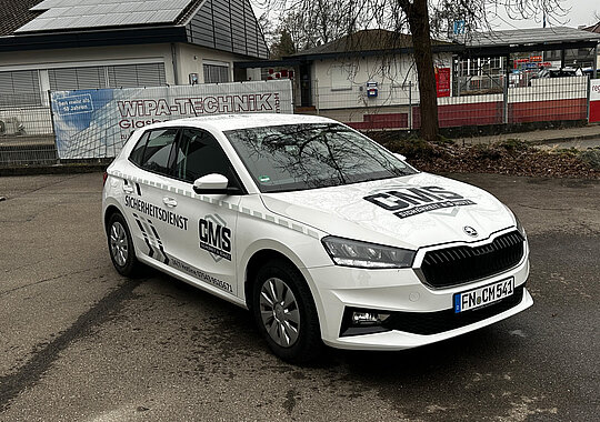 CMS-Fahrzeug Beschriftung